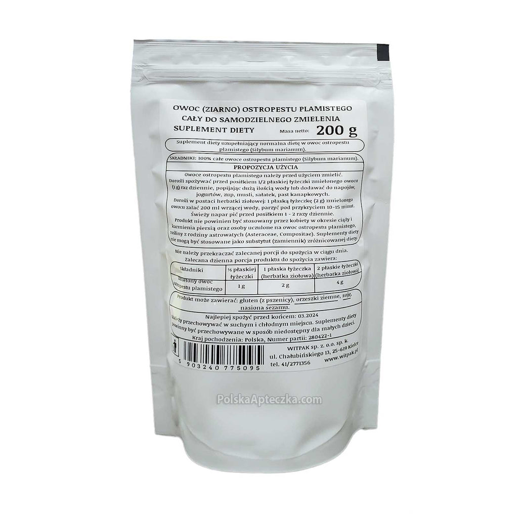 Ostropest plamisty ziarno 200g witpak