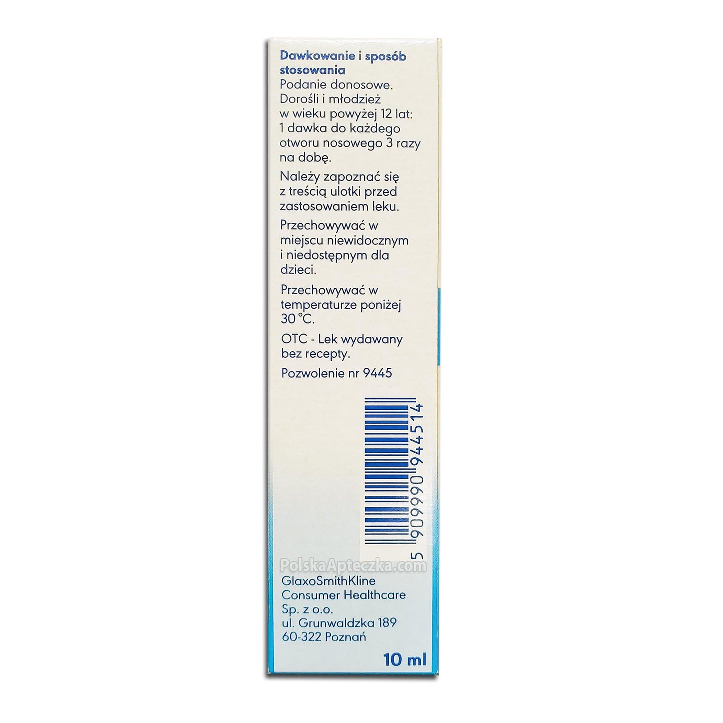 Otrivin 0,1%, 1 mg/ml, aerozol do nosa, 10 ml