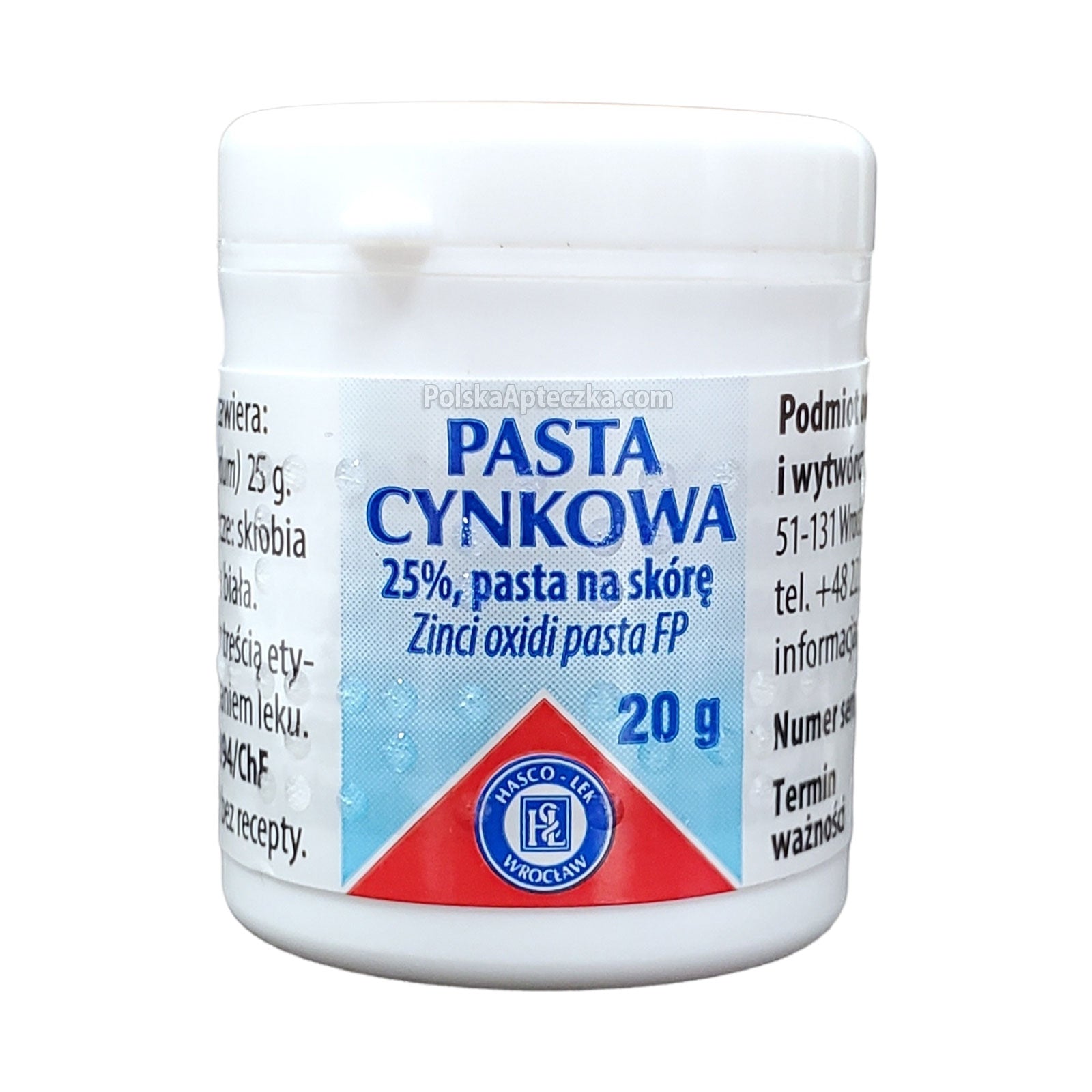 Pasta Cynkowa 25% Zinc Oxide Paste for Skin Irritations, Redness, and Acne 20g