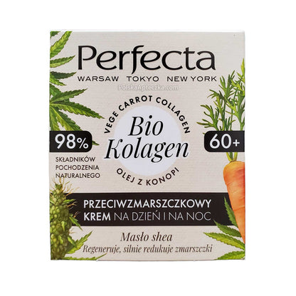 Perfecta, Bio Kolagen 60+ krem przeciwzmarszczkowy na dzien i noc, 50ml