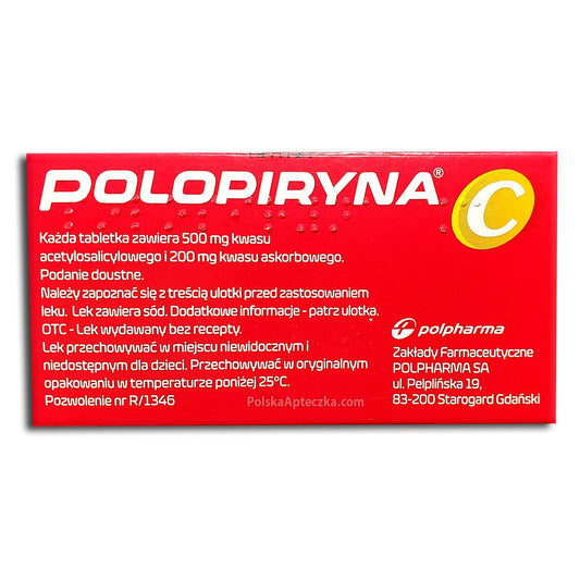 Polopiryna C, 10 tabletek musujących