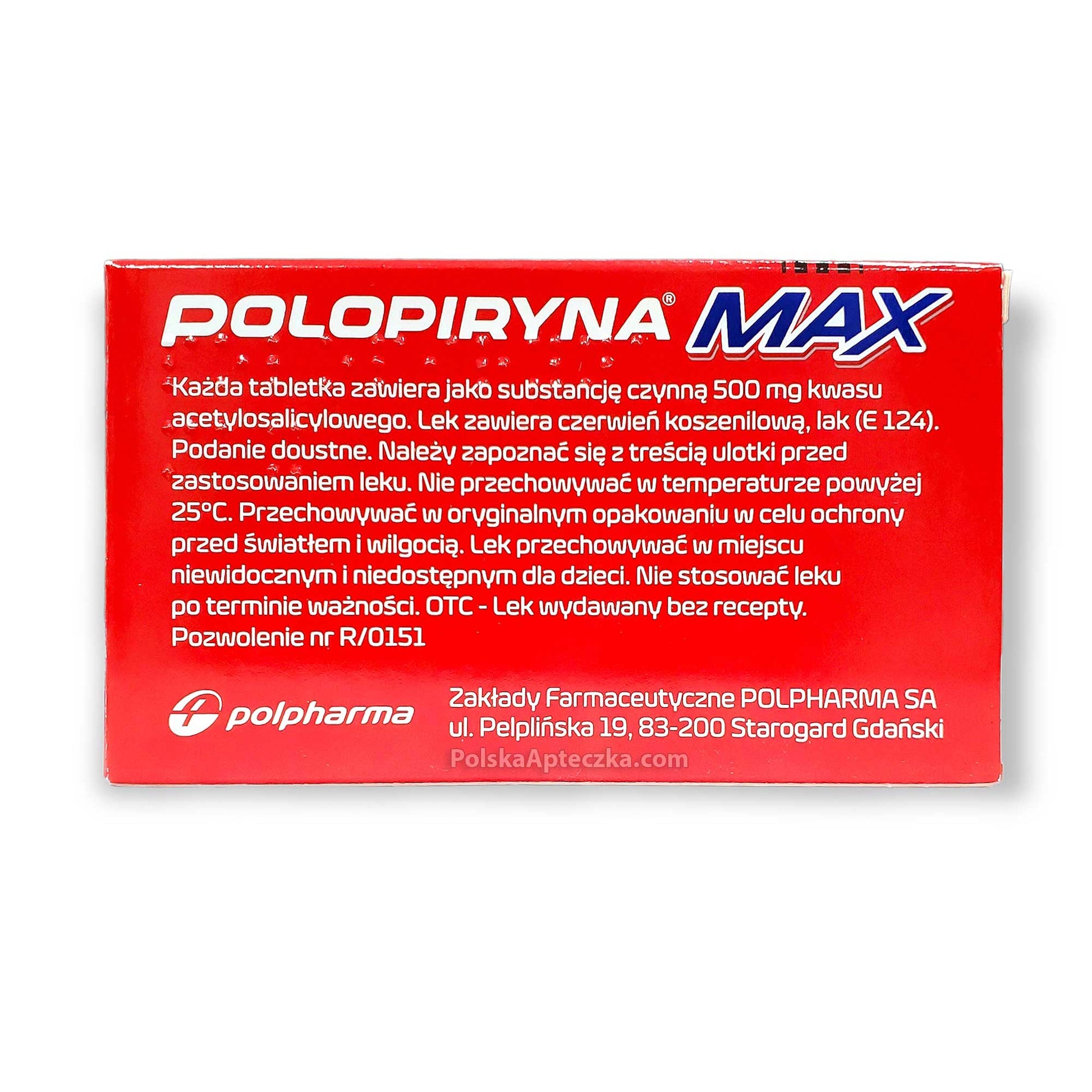 Polopiryna Max 500 mg, 20 tabletek