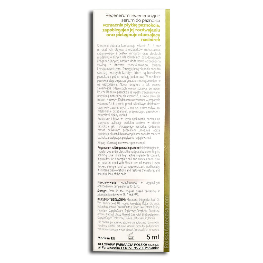 Regenerum, regeneracyjne serum do paznokci, 5ml