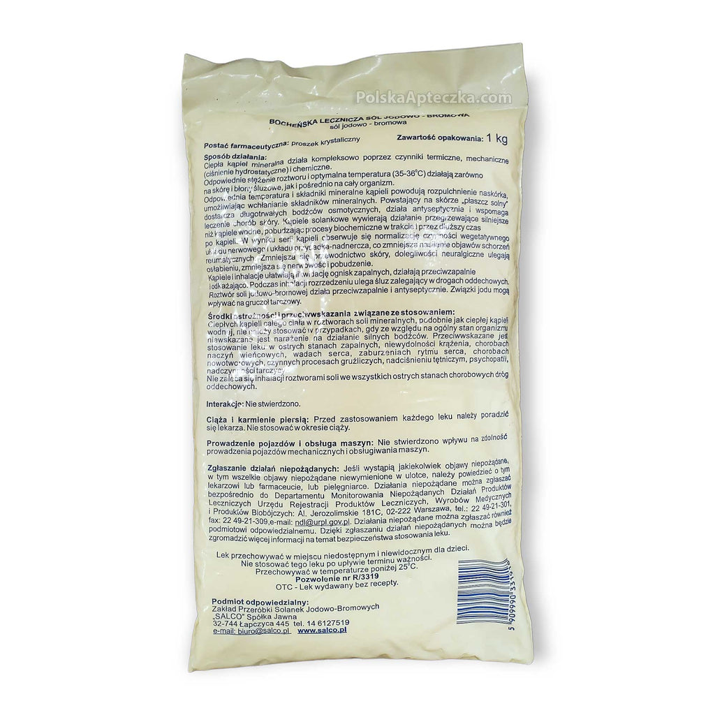 Bochenska Lecznicza Jodowo-Bromowa Salt 1000g ships from Chicago USA