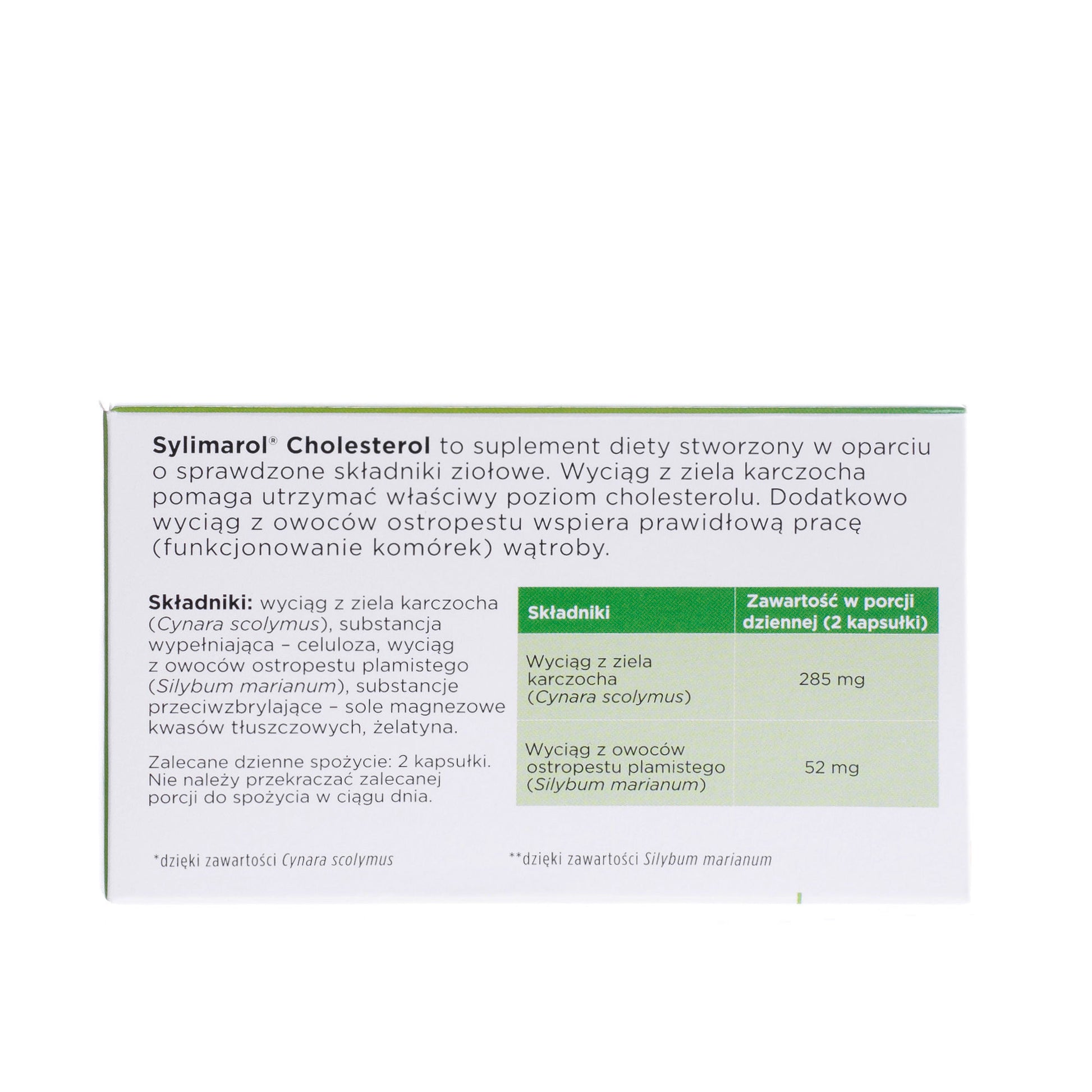Sylimarol cholesterol 