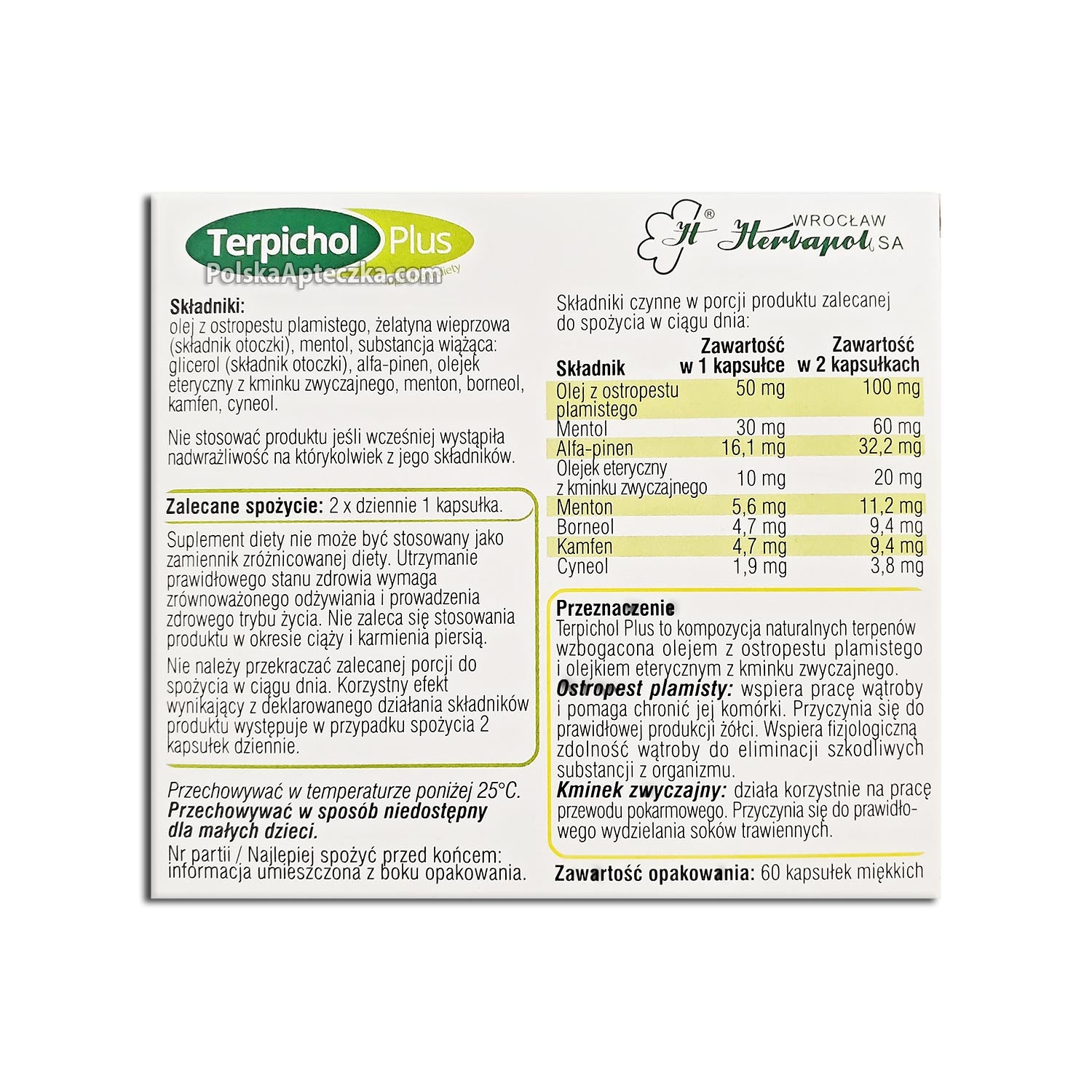 Terpichol Plus back