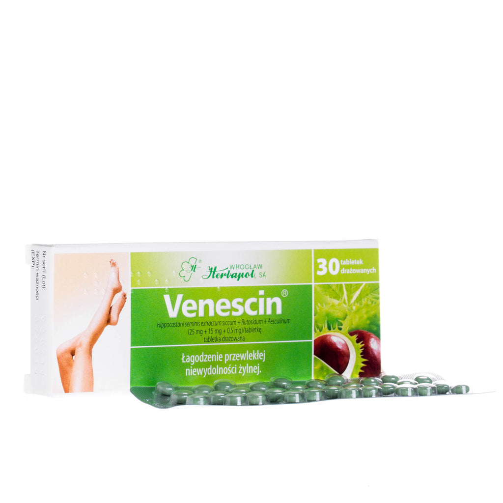 Venescin 30 Tablets Herbal Vein and Circulation Support Supplement