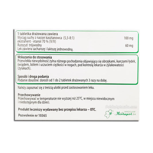 Venescin Forte 30 tablets, Herbapol