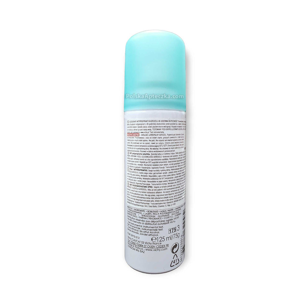 Vichy Traitement Anti-Traspirant 48H, Antyperspirant w sprayu