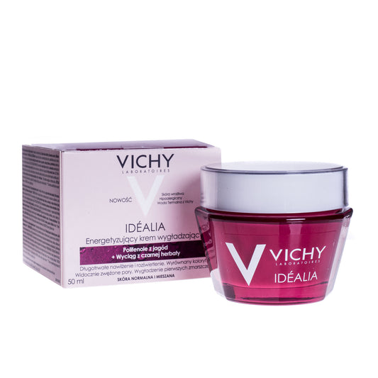 Vichy, Idealia, energetyzujący krem wygładzający, skóra normalna i mieszana, 50 ml