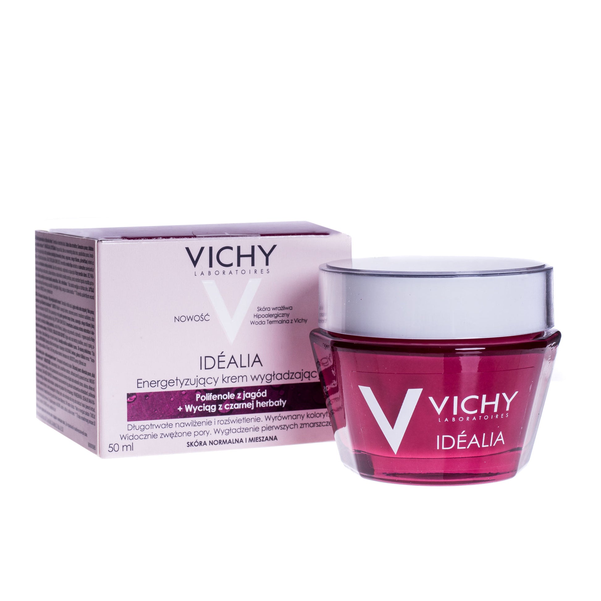Vichy, Idealia, energetyzujący krem wygładzający, skóra normalna i mieszana, 50 ml - Apteczka | Proton Nutrition