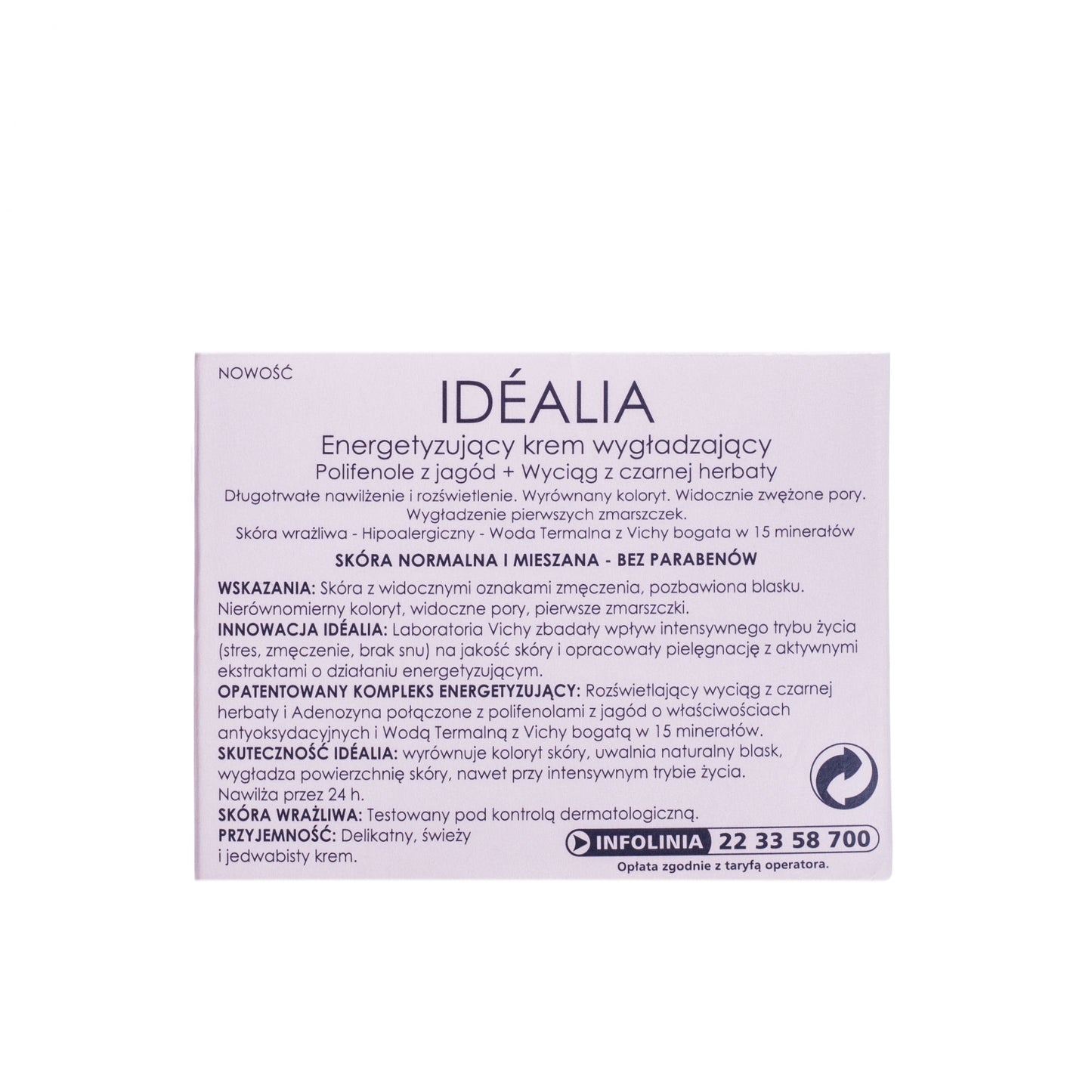 Vichy, Idealia, energetyzujący krem wygładzający, skóra normalna i mieszana, 50 ml - Apteczka | Proton Nutrition