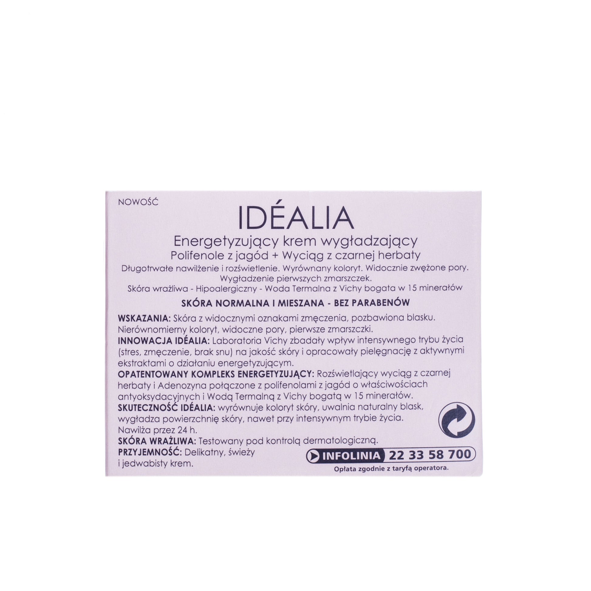 Vichy, Idealia, energetyzujący krem wygładzający, skóra normalna i mieszana, 50 ml - Apteczka | Proton Nutrition
