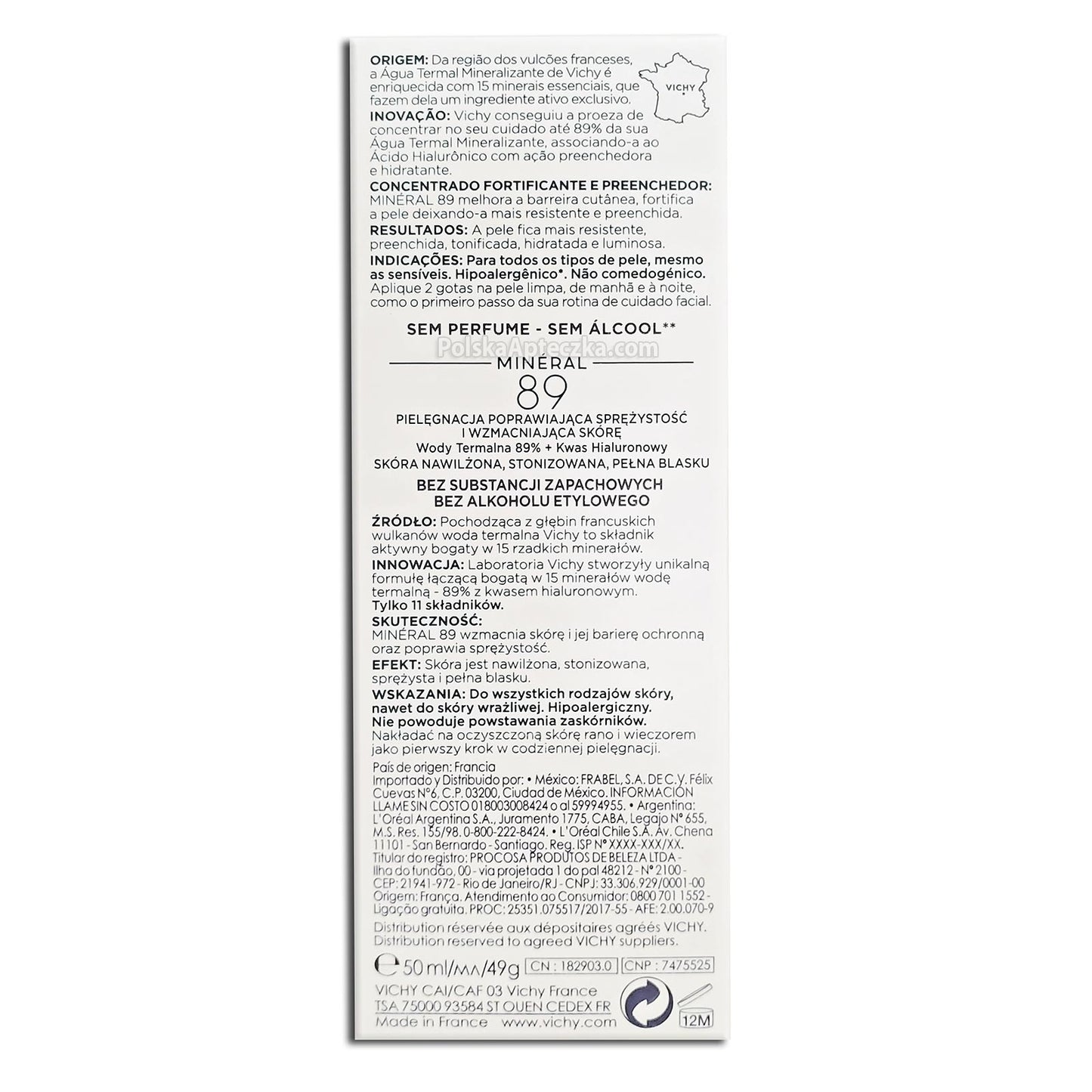 Vichy, MINERAL 89, codzienny booster nawilżająco-wzmacniający, 50ml