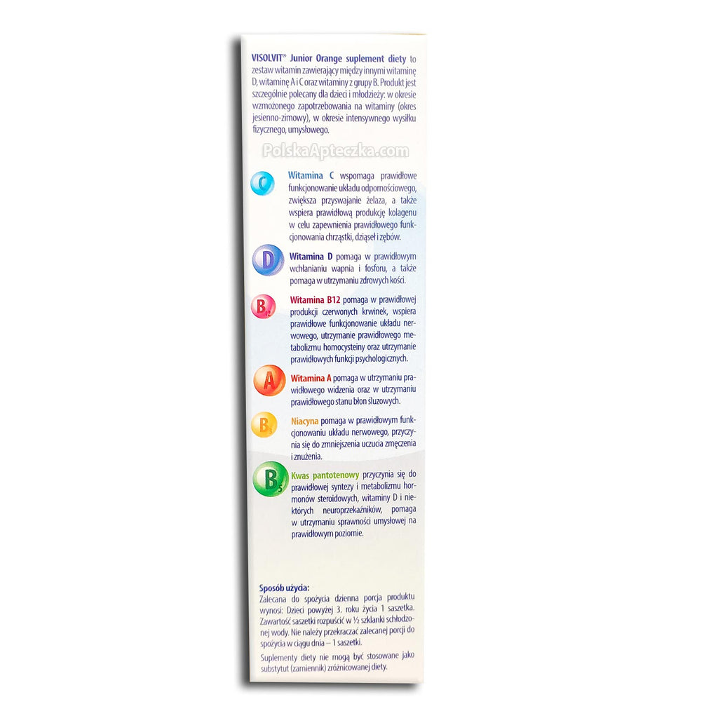 VisolVit Junior Orange, Effervescent Powder, 10 Sachets - Apteczka | Proton Nutrition