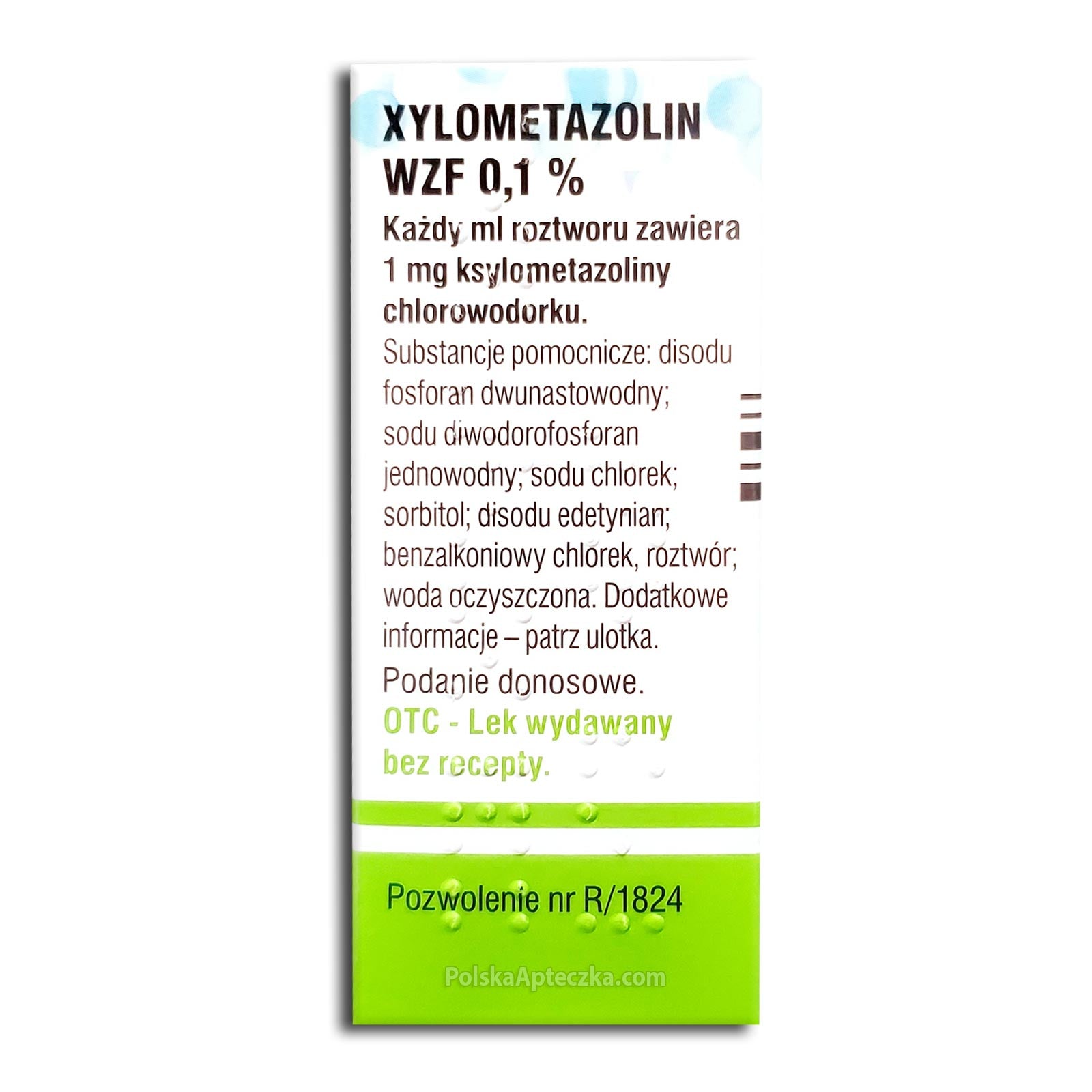 Xylometazolin WZF 0.1%, krople do nosa, 10ml
